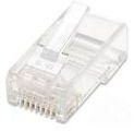 Intellinet 502344 - 100 Pack Cat6 RJ45 Modular Plugs - UTP - 2 Prong - For Stranded Wire