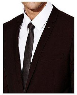 Fitted Men's Suit - Dark Brown