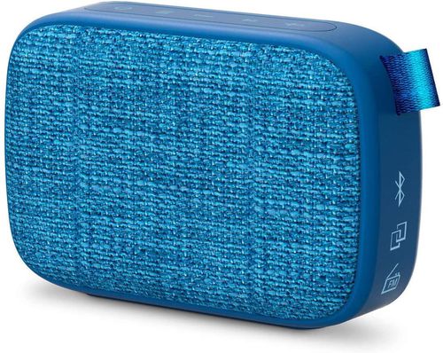 Energy Sistem Fabric Box 1+ Pocket Blueberry (Portable Bluetooth Speaker, TWS, Bluetooth v5.0, 3W, USB&microSD MP3 player, FM Radio)