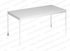 System4 Desk 160 x 80 cm, Chrome Base, Tabletop MDF Wood White