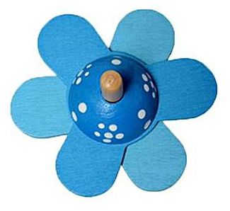 Fashion Braveayong Novelty Wooden Colorful Spinning Top Kids Wood Children's Party Toy -Blue