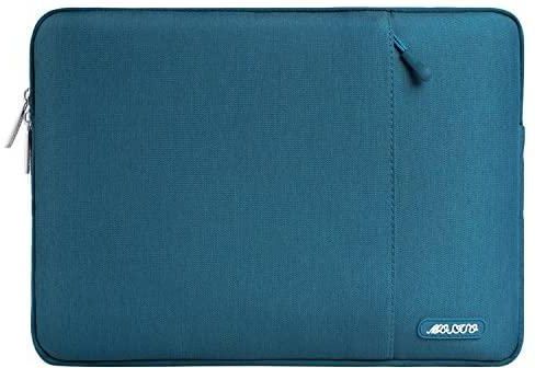 MOSISO Laptop Sleeve Bag Compatible with MacBook Air/Pro Retina, 13-13.3 inch Notebook,Compatible with MacBook Pro 14 inch 2021 2022 M1 Pro/Max A2442,Polyester Vertical Case with Pocket, Deep Teal