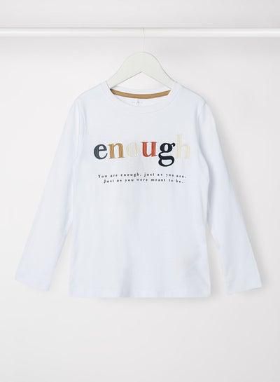 Kids/Teen Slogan Print T-Shirt White