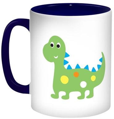 Cartoon Dinosaur Printed Coffee Mug Green/Blue/White