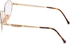Gold Brown Metal New York Unisex Oval Sunglasses Frame