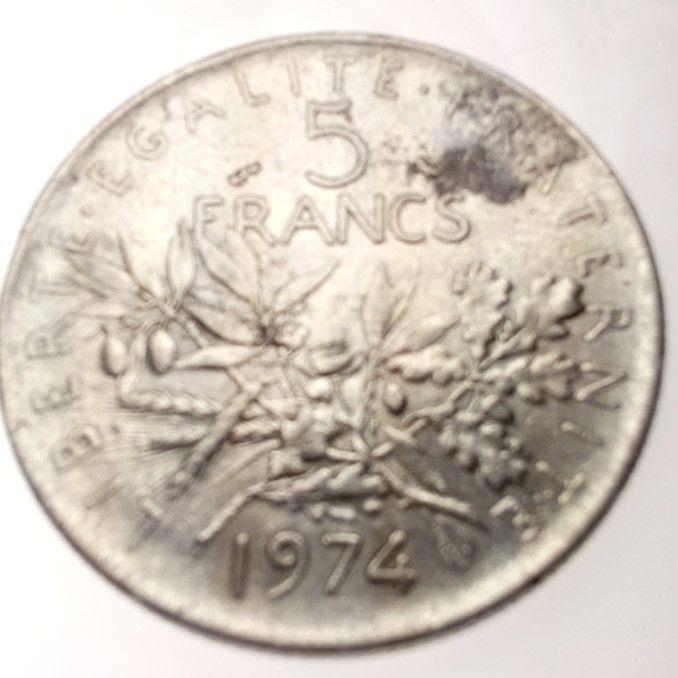 5 فرنك فرنسا 1974 م
