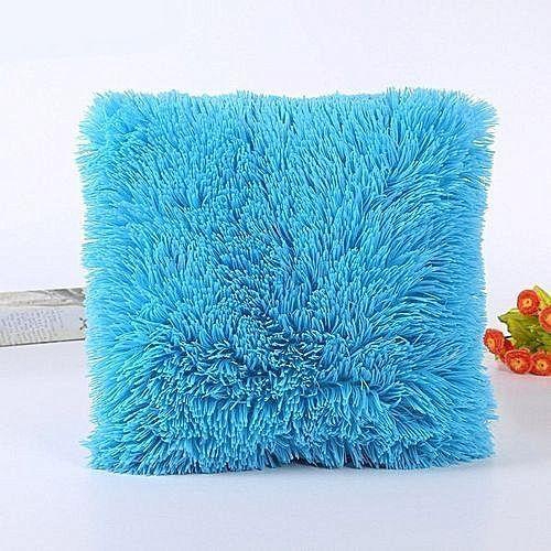 Generic Fluffy Pillow - 18'' x 18'' - Blue