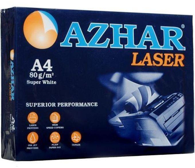 Azhar High Quality White Copying And Printing Paper - 80 Gm - 500 Sheets, A4