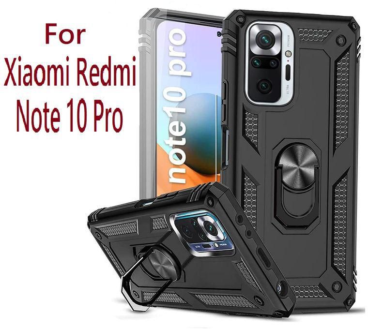 Xiaomi Redmi Note 10 Pro - Armor Case (Pouch) With Magnetic Ring Holder/Stand