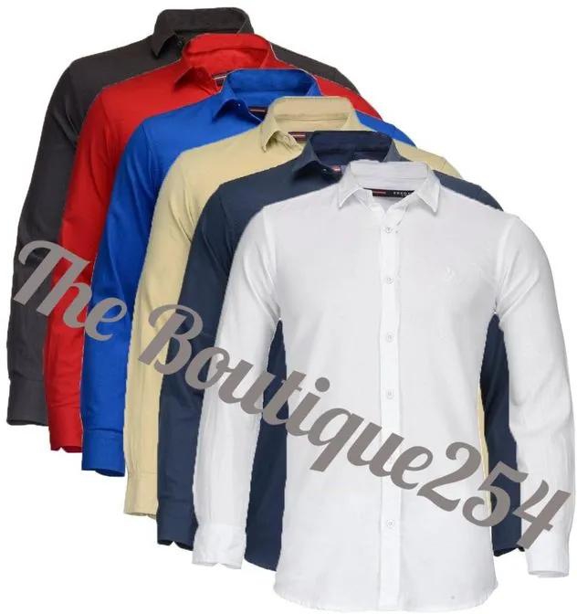 Generic 6 Pack Turkey Official Shirts - Slim fit - Black, Red, Deep Blue,Biege, Navy Blue & White