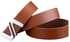 Neworldline Men Women Automatic Letter Buckle Leather Waist Strap Belts Buckle Belt-Brown