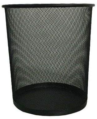 Partner Metal Mesh Waste Bin Round Medium Black5643453710_ with two years guarantee of satisfaction and quality