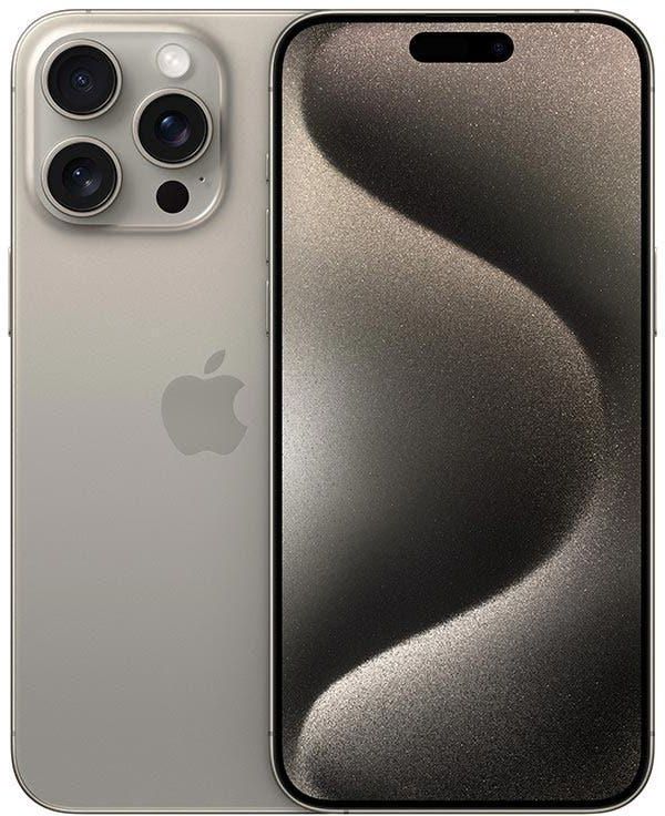 Apple iPhone 15 Pro Max 5G Smartphone, Natural Titanium, 1 TB