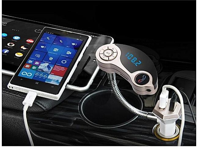 Generic Xiuxingzi_Car Kit MP3 Audio Player Bluetooth FM Transmitter LCD TF Dual USB Charger