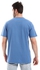 Kubo Printed Round Neck Slip On T-Shirt - Spruce Blue