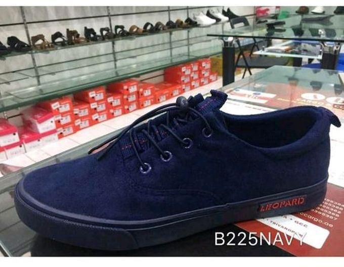 Leopard Men's Rubber Shoes Navy Blue