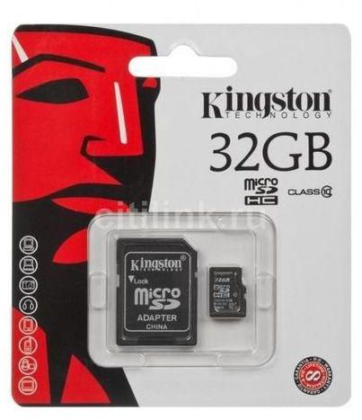 Kingston 32GB Memory Card Class 10