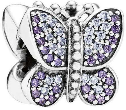 Pandora Women's Sterling Silver Sparkling Butterfly Charm - 791257ACZ