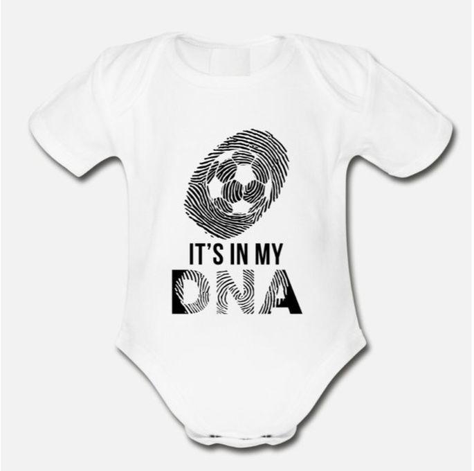 It S In My Dna Soccer Organic Short Sleeve Baby Bodysuit