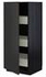 METOD / MAXIMERA High cabinet with drawers, black/Sinarp brown, 60x60x140 cm - IKEA