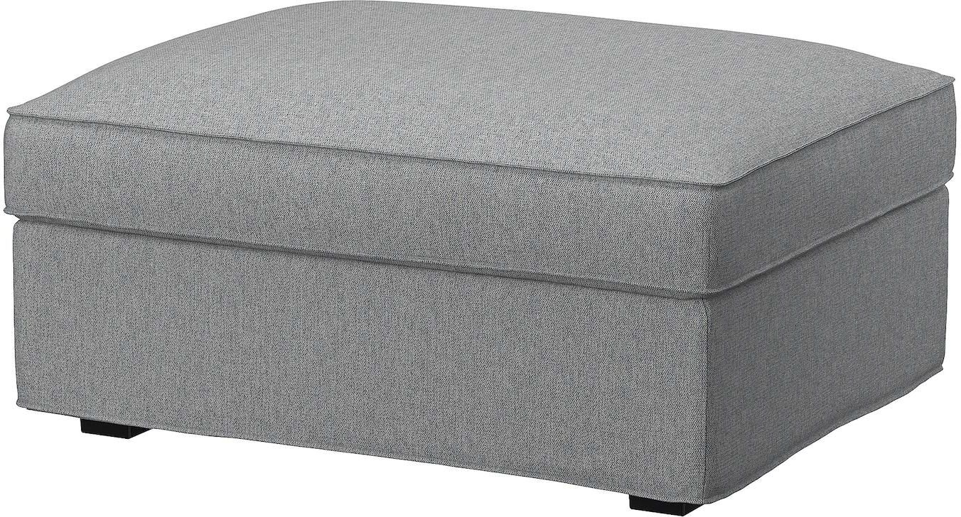 KIVIK Cover for footstool with storage - Tibbleby beige/grey