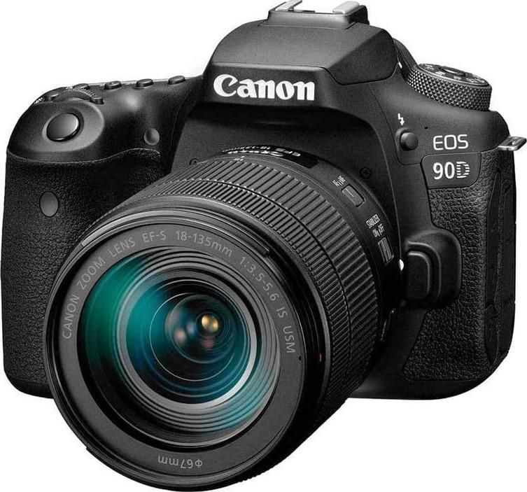 Canon 90D Digital SLR Camera With 18-135 IS USM Lens - Black