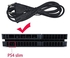 Hike Universal Power Cable for PS2/PS3 Slim/PS4/Xbox One (Black)