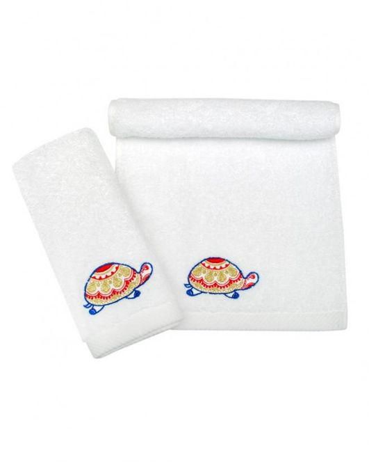 Tica's Indian Turtle Towel - Set of 2 - White