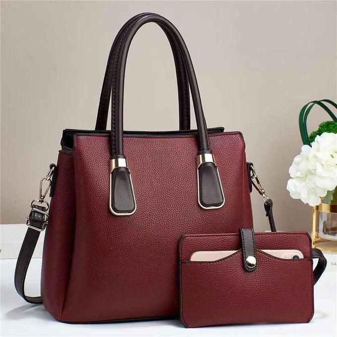 Fashion 2 In 1 Handbag High Quality Handbag For Ladies-Brown