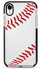 غطاء حماية واقٍ لهاتف أبل آيفون XR طبعة كاملة بتصميم كرة بيسبول