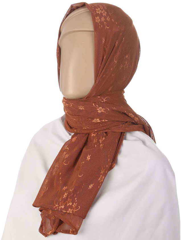 Get Comfort Scarf for Women, 180×85 cm - Brown with best offers | Raneen.com