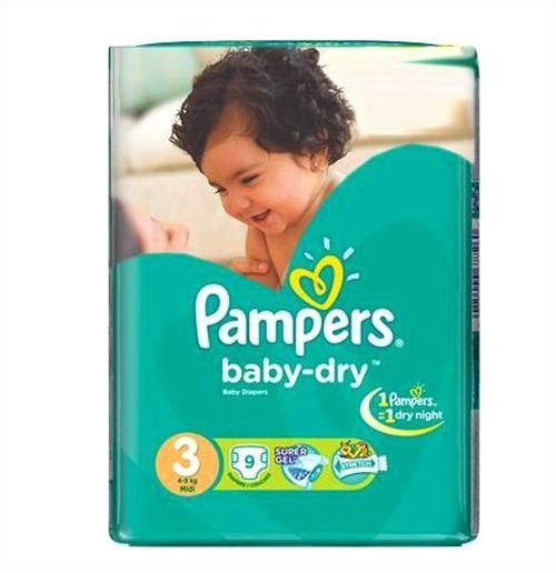 Pampers Baby Dry Midi Size 3, 9 Pcs