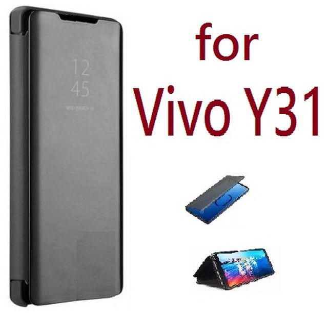 Vivo Y31 - Clear View Protective Flip/Stand Case Pouch