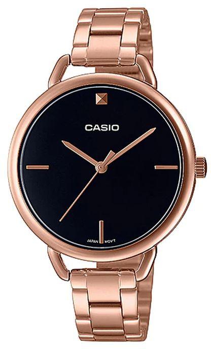 Casio Ladies' Rose Gold Mesh Stainless Steel Watch LTP-E415PG-1CDF