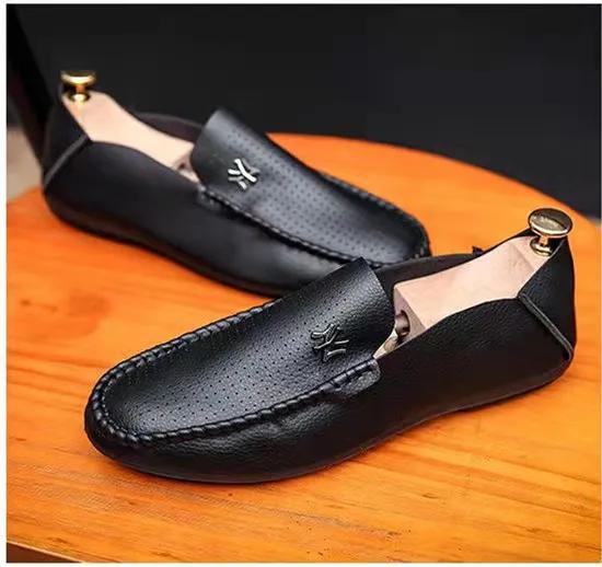 Rhodos Buy A Size Larger Than Usual The New  Loafers & Slip Male Fashion Shoes Lazy A Pedal Soft Bottom Leisure Joker Drive Men's PU Shoes