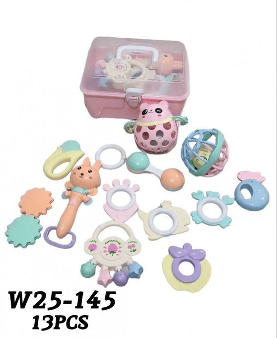 صندوق العاب الاطفال 13 قطعة من حلقات التسنين السيليكون -W25-145