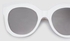 Women's Sunglass With Durable Frame Lens Color Grey Frame Color White