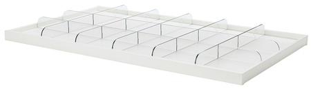 KOMPLEMENTPull-out tray with divider, white, transparent