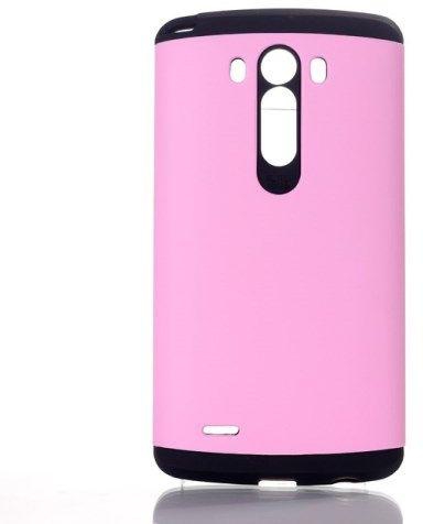 Ozone PC & TPU 2 in 1 Thin Hybrid Shell Cover & Screen Guard for LG G3 D850 D855 LS990 [Pink]