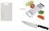 Generic Chopping Board + 8 Inches Kitchen Knife + FREE Peeler