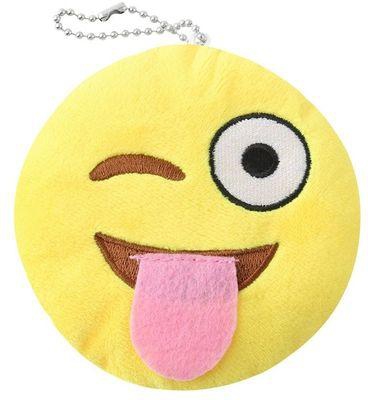 Allwin Cute Phone Emoji Emoticon Yellow Cushion Soft Stuffed Plush Toy Key Chain Hot Yellow