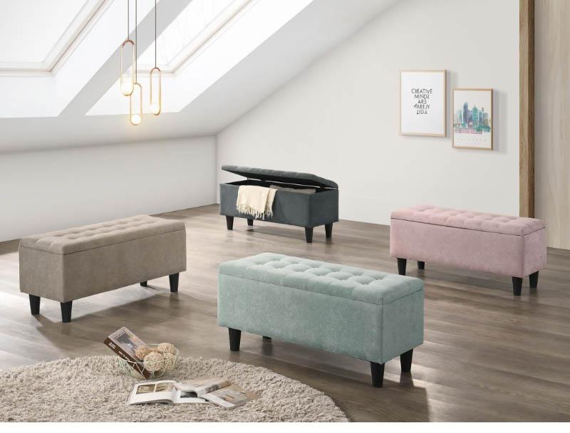 Furnituredirect Mamba Storage Bench Chair (Pink)