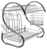 2 Tier Dish Rack Stainless Steel With Drain Board