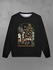 Gothic Halloween Pumpkin Cat Skeleton Flame Print Sweatshirt For Men - 6xl