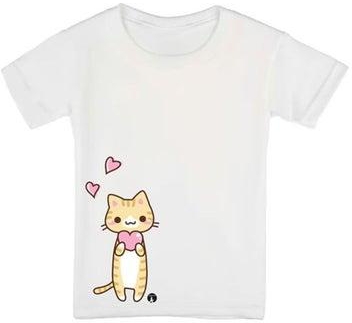 Cat Printed T-Shirt White