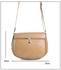 Natural Leather Cross Bag For Women - Beige