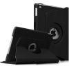 360 Degree Rotating Stand Case with Smart Cover Auto Sleep for iPad Air 2 - Black