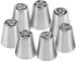 Kokobuy 7Pcs Russian Stainless Steel Nozzles Cake Decorating Icing Piping Cream Nozzle
