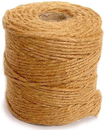 Jute Twine 333 feet Jute String 6 ply 3mm Thickness Jute Rope for Decoration Garden Floristry DIY Arts Bundling Crafts & Wrapping Brown