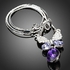 Noble Butterfly With Purple Stellux Austrian Crystal Water Drop Pendant Necklace